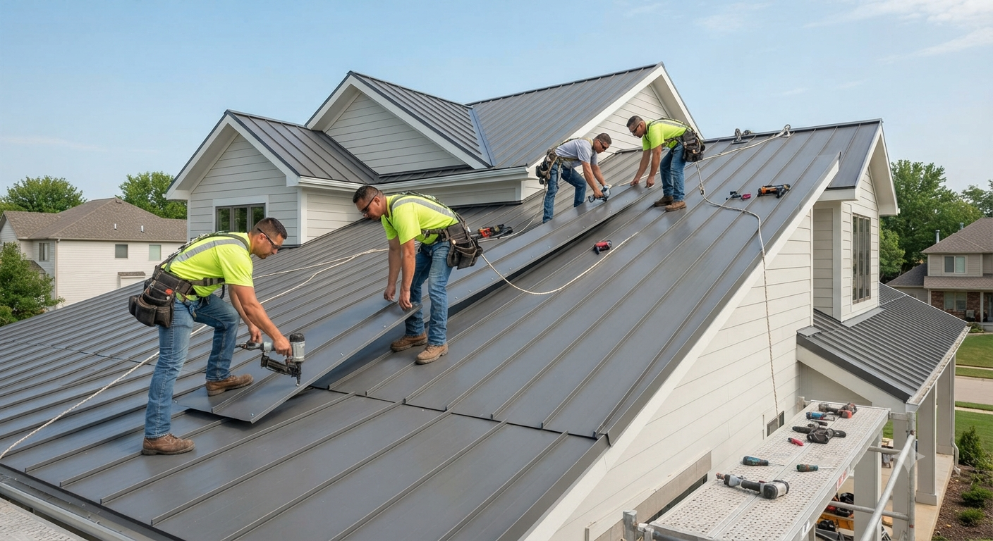 Roof metal sheet